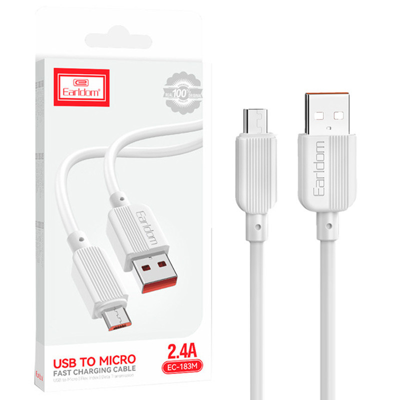 کابل فست شارژ USB به میکرو ارلدام مدل EC-183M