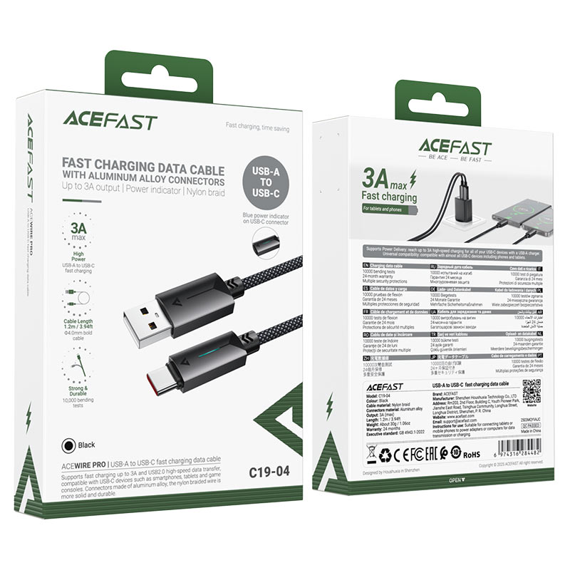 کابل شارژ type-c ایس فست مدل acefast C19-04