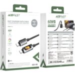کابل شارژ دوسر Type-C ایس فست 60 وات مدل acefast c21-03